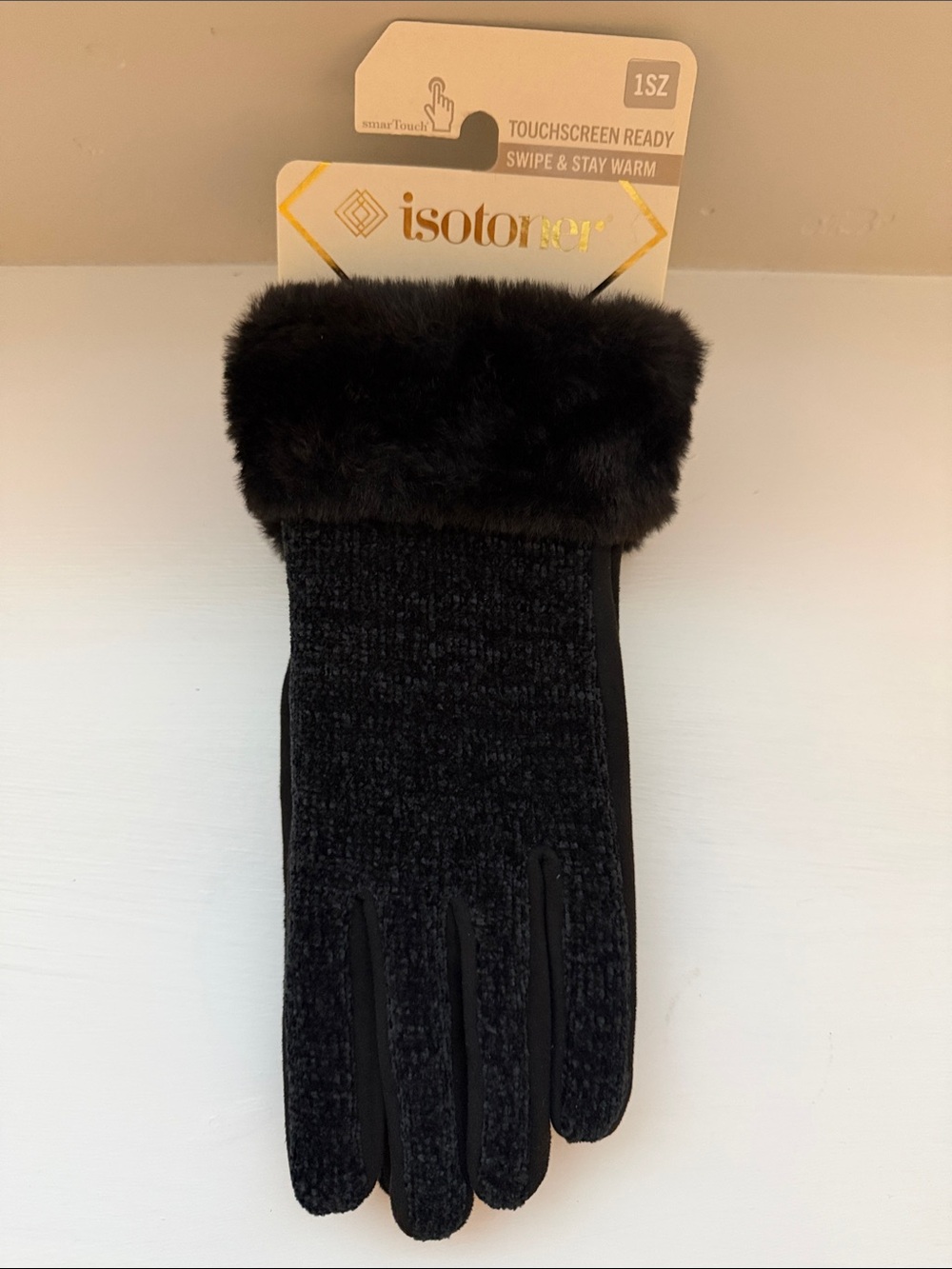 Isotoner Touchscreen Ready Chenille Micro Suede Gloves